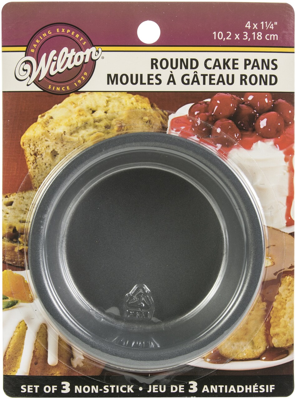Wilton Mini Cake Pans 3 Pkg Round 4